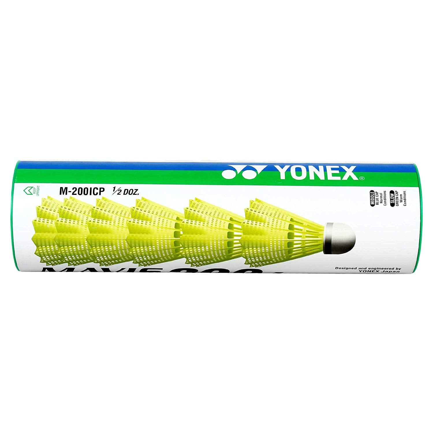 Yonex Mavis 200i Nylon Badminton Shuttlecock, Pack of 6 (Yellow) sppartos