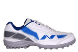 Buy Nivia Hook-1 White and Blue Cricket Shoes online at best price in India only on sppartos.com.