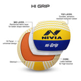 Nivia Hi-Grip Volley Ball - Size: 4 stitched volleyball